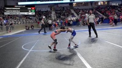 60 lbs Cons. Round 2 - Laikyn Dinicola, Halstead vs Enalie Marquez, U Town Hammers Wrestling