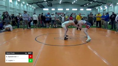 E-160 lbs Semifinal - Scott Speakman, OH vs Zachary Lopez, OH