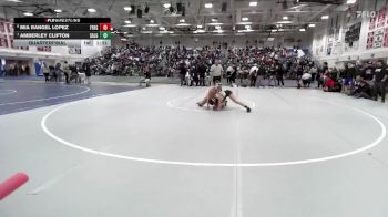 Girls 120 lbs Quarterfinal - Amberley Clifton, Salinas Girls vs Mia Rangel Lopez, Fremont (Sunnyvale) Girls