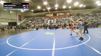 55 kg Cons. Sub-rd Of 16 - Anna Rodriguez, Moses Lake Wrestling Club vs Saige Olver, Team Pennsylvania
