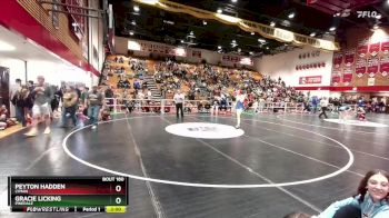 135 lbs Champ. Round 2 - Gracie Licking, Pinedale vs Peyton Hadden, Lyman