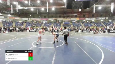 113 lbs Consi Of 8 #1 - Ace Godfrey, Rapid City Cobblers vs Rico Salazar, Brighton WC