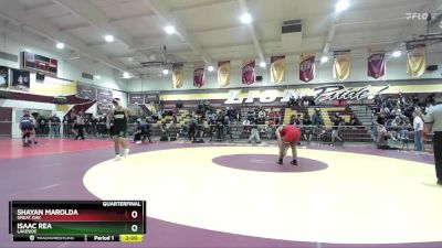 165 lbs Quarterfinal - Isaac Rea, Lakeside vs Shayan Marolda, Great Oak