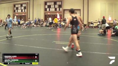 117 lbs Semis & 1st Wrestleback (8 Team) - Gavin Cannon, Revival Gray vs Mason Lugo, Jersey Elite