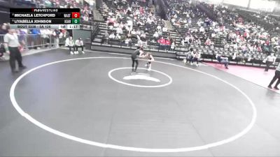 5A 120 lbs Cons. Round 2 - Michaela Letchford, Wasatch vs LiyaBella Johnson, Kearns