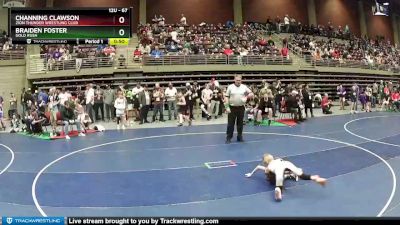 67 lbs Quarterfinal - Braiden Foster, Gold Rush vs Channing Clawson, Zion Thunder Wrestling Club