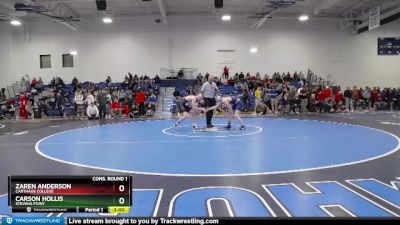 157 lbs Cons. Round 1 - Carson Hollis, Stevens Point vs Zaren Anderson, Carthage College