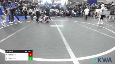 57 lbs Rr Rnd 2 - Avery Rosas, OKC Saints Wrestling vs Adalena Chay, Harrah Little League Wrestling