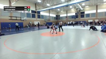105lbs Cons. Round 6 - Khloe Denison, Tonasket (Girls) vs Latham West, Bonney Lake (Girls)