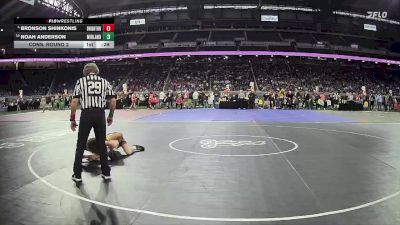 D1-113 lbs Cons. Round 2 - Bronson Shinkonis, Brighton HS vs Noah Anderson, Midland HS
