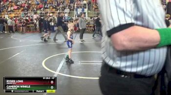 47 lbs Champ. Round 1 - Ryder Long, Grove City vs Cameron Winkle, Springboro