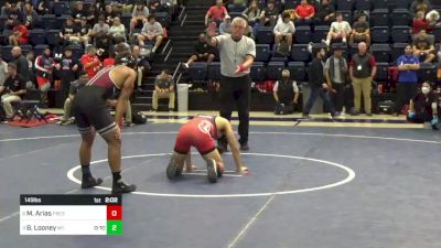 149 lbs Quarterfinal - Matthew Arias, Fresno City vs Billy Looney, Mt. San Antonio