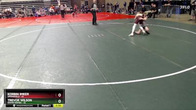 88 lbs Quarterfinals (8 Team) - Korbin Imker, Springfield vs Trevor Wilson, Grand Rapids