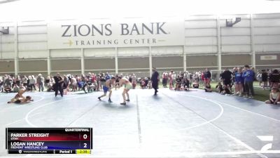165 lbs Quarterfinal - Parker Streight, Utah vs Logan Hancey, Fremont Wrestling Club