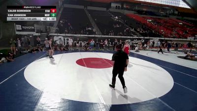 144 lbs Champ. Round 3 - Caleb Sorensen, Utah vs Ean Johnson, Montana