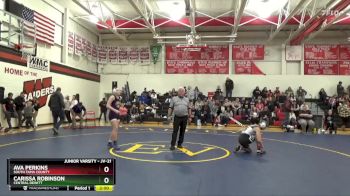 JV-21 lbs Round 2 - Carissa Robinson, Central DeWitt vs Ava Perkins, South Tama County