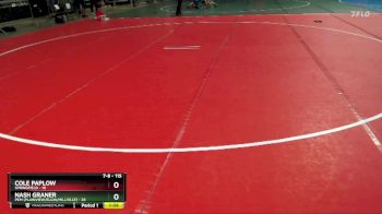 115 lbs Champ. Round 1 - Nash Graner, PEM (Plainview/Elgin/Millville) vs Cole Paplow, Springfield