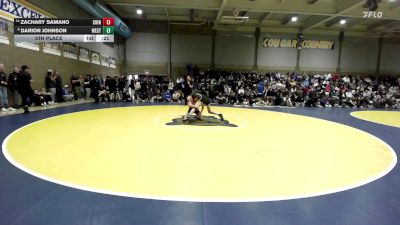 123 lbs 5th Place - Zachary Samano, Chino vs Darion Johnson, West Linn (OR)