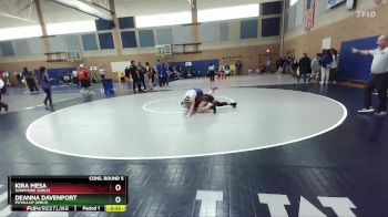 155lbs Cons. Round 5 - DeAnna Davenport, Puyallup (Girls) vs Kira Mesa, Sunnyside (Girls)