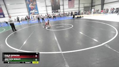 52 lbs Rd# 10- 4:00pm Saturday Final Pool - Greyson Bosley, PA Gold vs Philip Espinosa, Cali Red