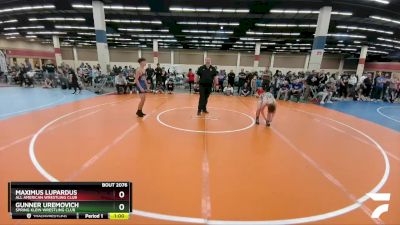 132 lbs Round 3 - Gunner Uremovich, Spring Klein Wrestling Club vs Maximus Lupardus, All American Wrestling Club