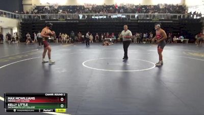 174 lbs Champ. Round 2 - Kelly Little, Sacramento City College vs Max Mcwilliams, Fresno City College