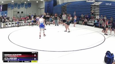 80 lbs Round 1 (6 Team) - Etta Mercier, Nebraska Blue Girls vs Hannah Schuster, Team Missouri Girls