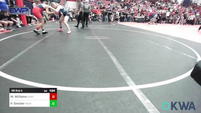 138 lbs Rr Rnd 4 - Mattacin Williams, Gameface Acadamy vs Payton Sinclair, Midwest City Bombers Youth Wrestling Club