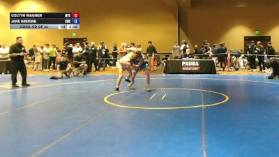 120 lbs Cons. Rd Of 32 - Coltyn Wagner, M2 Training Center vs Jake Simione, Capital Wrestling Club