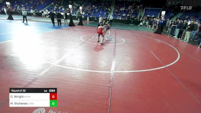 106 lbs Round Of 32 - Dylan Wright, Milford vs Nikki Stylianos, Londonderry