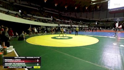 National 6-8 120 Semifinal - Hayden Mcandrews, Corprate Landing Middle School vs Maxwell Lynch, Williamsburg Wrestling Club