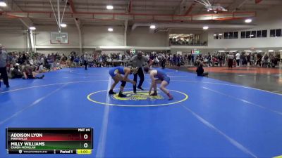 135 lbs Cons. Round 7 - Milly Williams, Canon-McMillan vs Addison Lyon, Marysville