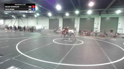 156 lbs 3rd Place - Julian Gonzalez, Other Team vs Cole Irwin, Gold Rush Wr Ac