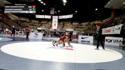 Cadet Boys Lower - 113 lbs Cons. Round 4 - Jeovanni Guerrero, Silver Creek WC vs Jesse Saldana-Rivera, CORE Wrestling