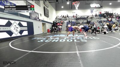 285 lbs Quarterfinal - Andy Brown, Bartlesville High School vs Garritt Hunt, Vian