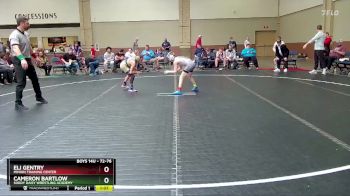 72-76 lbs Round 1 - Cameron Bartlow, Soddy Daisy Wrestling Academy vs Eli Gentry, Minion Training Center