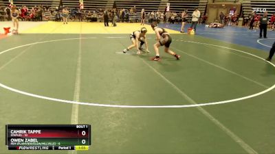 115 lbs Semis (4 Team) - Owen Zabel, PEM (Plainview/Elgin/Millville) vs Camrik Tappe, Staples