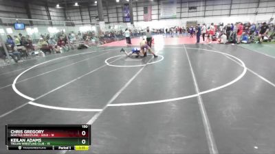 150 lbs Round 2 (4 Team) - Keilan Adams, TROJAN WRESTLING CLUB vs Chris Gregory, INVICTUS WRESTLING - GOLD