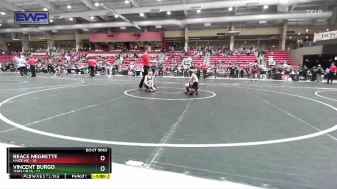 Washell Negrette 58 lbs 5th Place Match - Reace Negrette, Maize WC vs Vincent Burgo ...