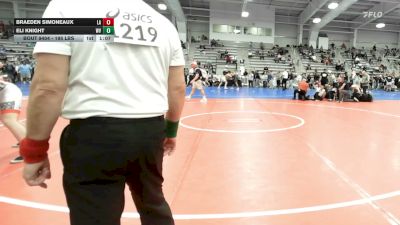 195 lbs Semifinal - Braeden Simoneaux, LA vs Eli Knight, WV