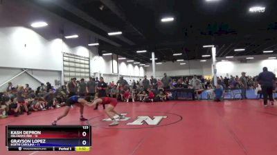 125 lbs 2nd Wrestleback (16 Team) - Kash DePron, Oklahoma Red vs Grayson Lopez, North Carolina