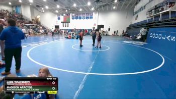 119-127 lbs Quarterfinal - Madison Arroyos, Newcastle Middle School (Calves) vs Jade Washburn, Torrington Middle School