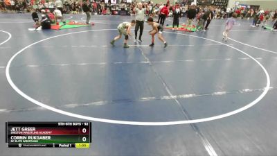 92 lbs Cons. Round 2 - Corbin Rukgaber, DC Elite Wrestling vs Jett Greer, Shelton Wrestling Academy