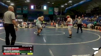 285 lbs Finals (2 Team) - Grayson Hoilman, Avery County vs Devonte Harrison, Uwharrie Charter Academy