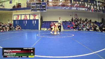 157 lbs Champ Round 1 (16 Team) - Braxton Whitfield, Mt Vernon vs Kollin Moore, Crawfordsville