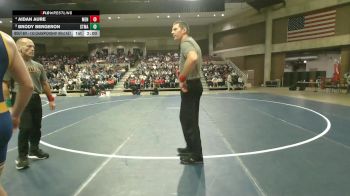 133 Championship Bracket 3rd Place Match - Brody Bergeron, STMA vs Aidan Aure, Menomonie