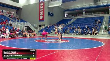 120 lbs Round 1 (16 Team) - Karleigh Lunsford, Campbell vs Zammy Okoli, Woodward Academy