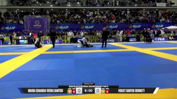 Violet Xanthe Bennett vs Maria Eduarda Vieira Santos 2026 European Jiu-Jitsu IBJJF Championship