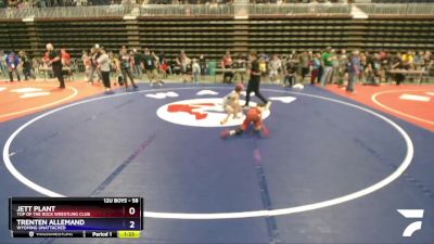 58 lbs Semifinal - Jett Plant, Top Of The Rock Wrestling Club vs Trenten Allemand, Wyoming Unattached