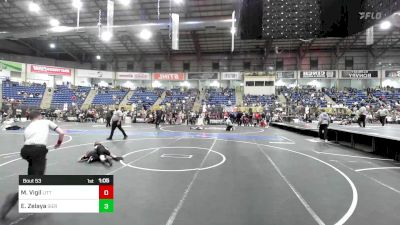 53 lbs Rr Rnd 3 - Mark Vigil, Little Warrior WC vs Emmitt Zelaya, Sierra Grande Panthers